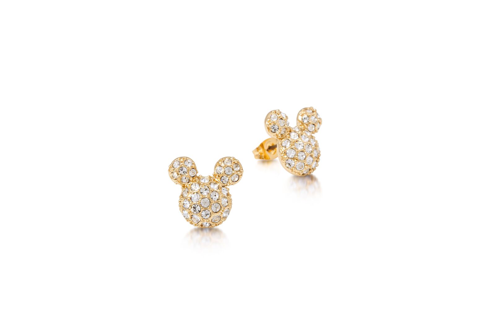 Disney Mickey Mouse 10k Gold Cubic Zirconia Stud Earrings