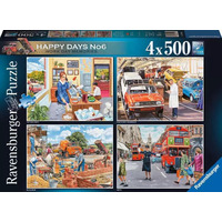 Ravensburger Happy Days Work Day Memories 4x500pc Puzzle