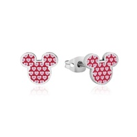 Couture Kingdom Disney Mickey Mouse Heart Enamel Stud Earrings