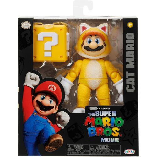 Jakks Pacific Nintendo Super Mario Bros Movie Cat Mario 5" Action Figure