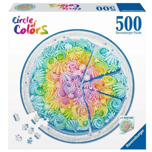 Ravensburger Circle of Colors Rainbow Cake 500pc Puzzle