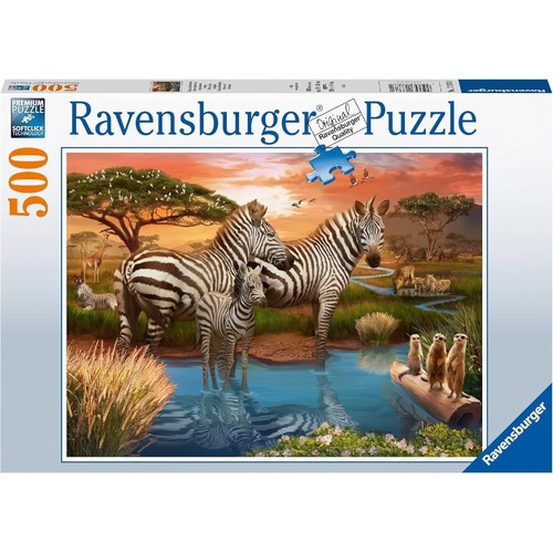 ravensburger Zebras at Waterhole 500pc Puzzle