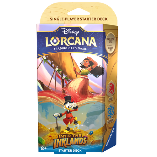 Ravensburger Disney Lorcana TCG Set-3 Into the Inklands Starter Deck Ruby & Sapphire