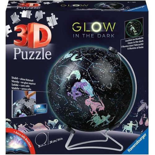 Ravensburger Glow In The Dark Starglobe 180pc 3D Puzzle