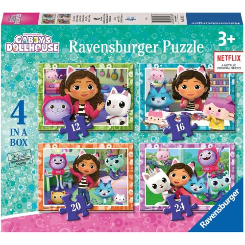 Ravensburger Gabby's Dollhouse 12 + 16 + 20 + 24pc Puzzle