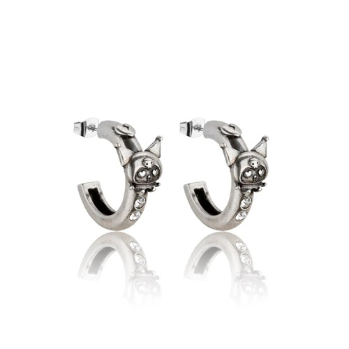 Couture Kingdom Sanrio Kuromi Oxidised Hoop Earrings