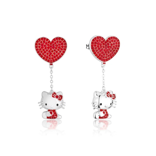 Couture Kingdom Sanrio Hello Kitty WGP Crystal Heart Drop Earrings