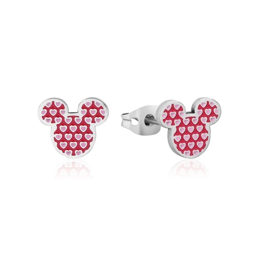 Couture Kingdom Disney Mickey Mouse Heart Enamel Stud Earrings